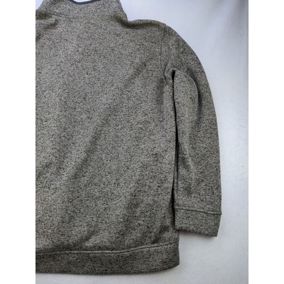 Mens Eddie Bauer Radiator Fleece Snap Mock Pullover Sweater XXL 2XL Gray Heather - Picture 6 of 11